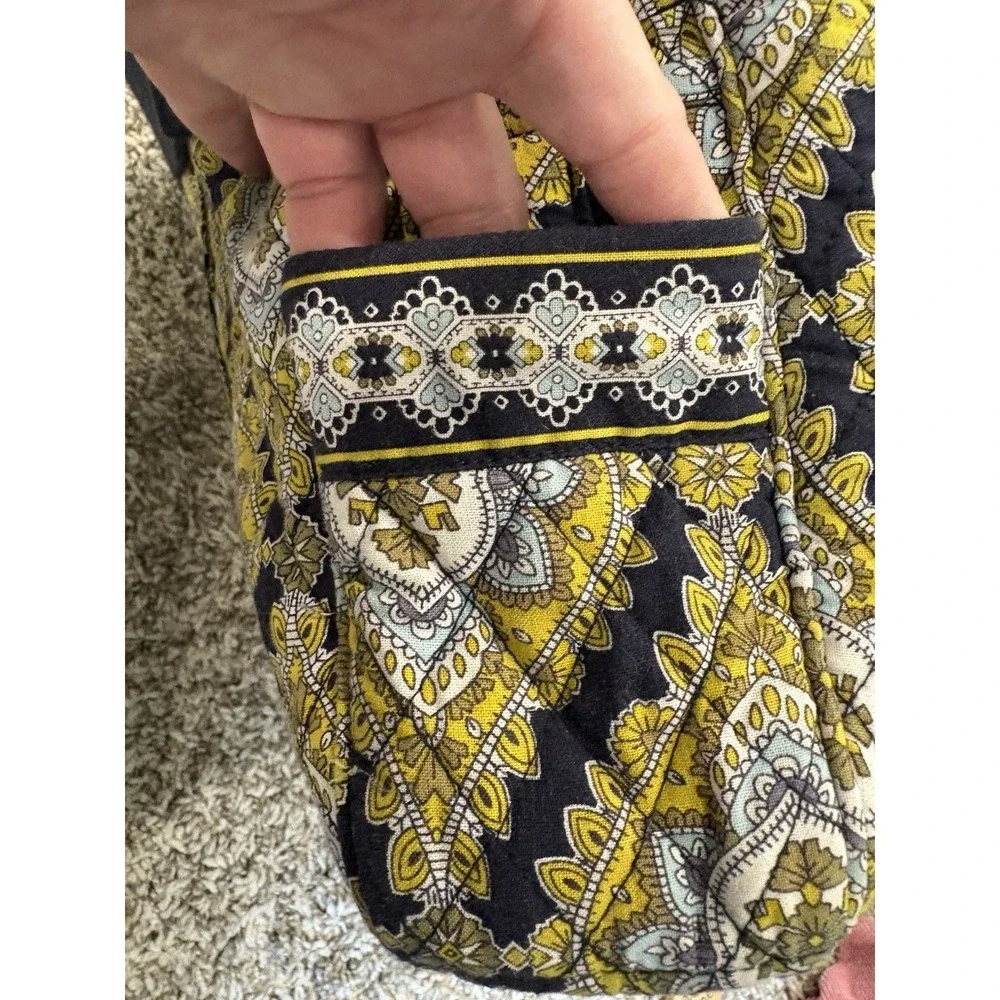 Vera Bradley Cambridge Laptop Carrier Messenger Bag Removable Strap Blue Green